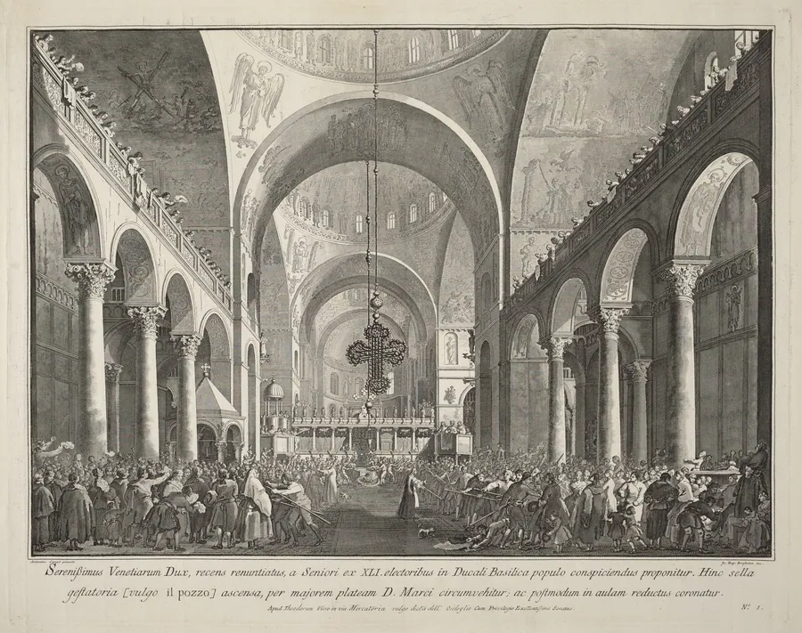 The Newly Elected Doge Presented to the People in San Marco by Giovanni Battista Brustolon