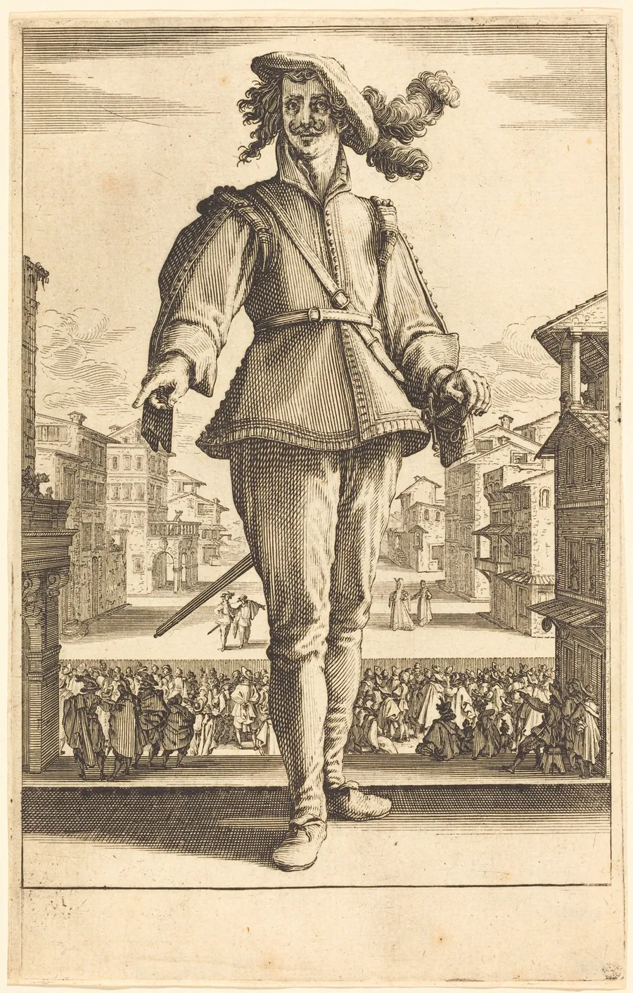 Il Capitano, or L'Innamorato by Jacques Callot