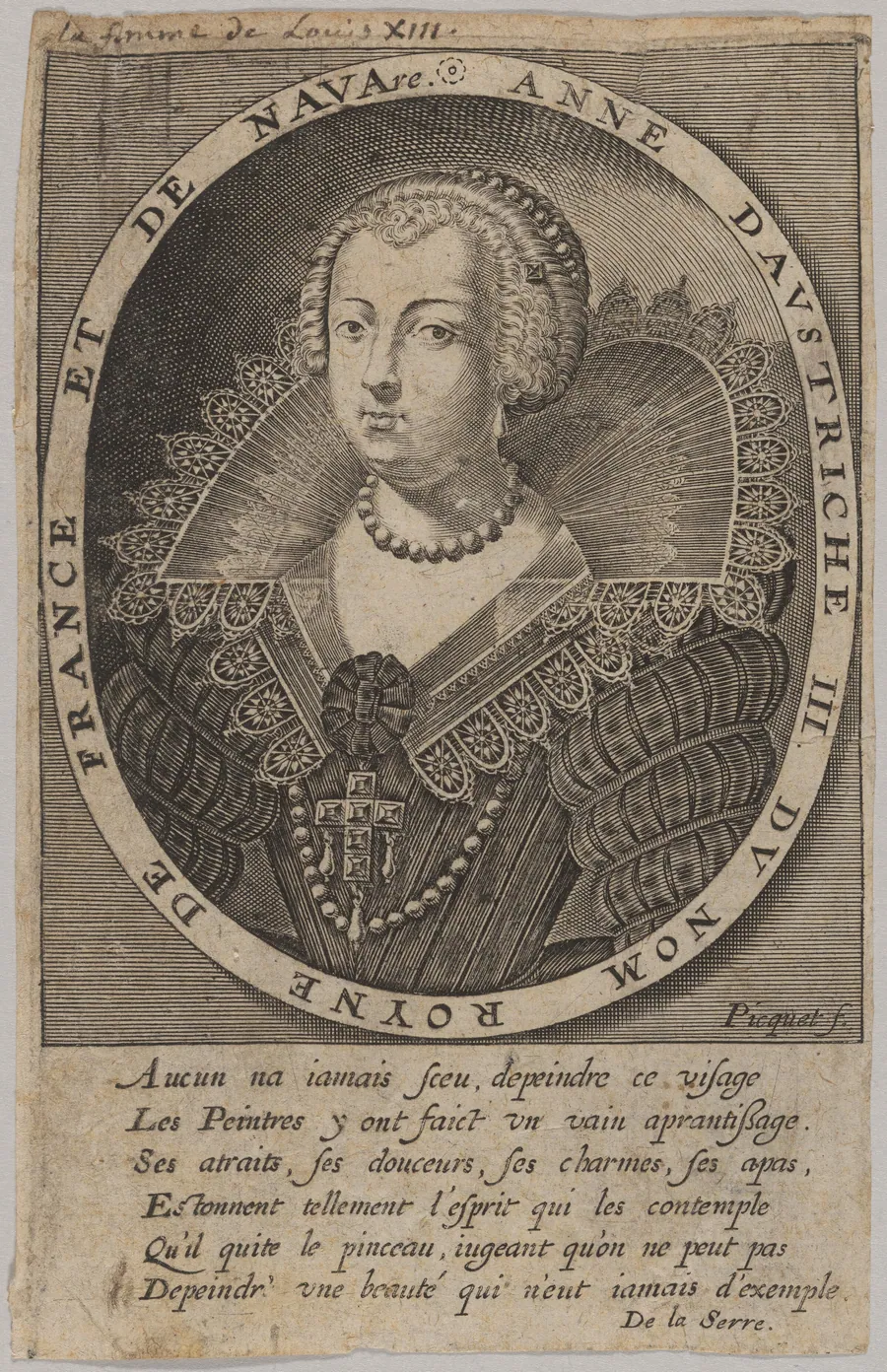 Anne of Austria, Wife of Louis XIII by Jean Picquet