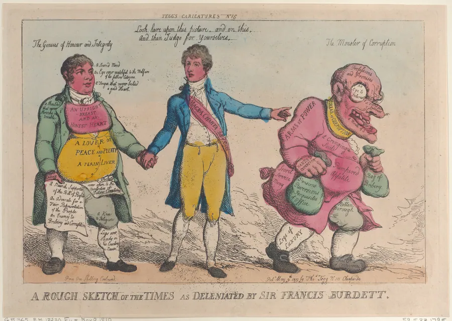 A Rough Sketch of the Times as Delineated by Sir Francis Burdett by Thomas Rowlandson
