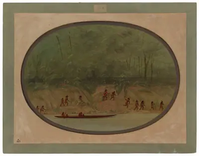 Lengua Indians Ascending the Rapids of the Rio Uruguay