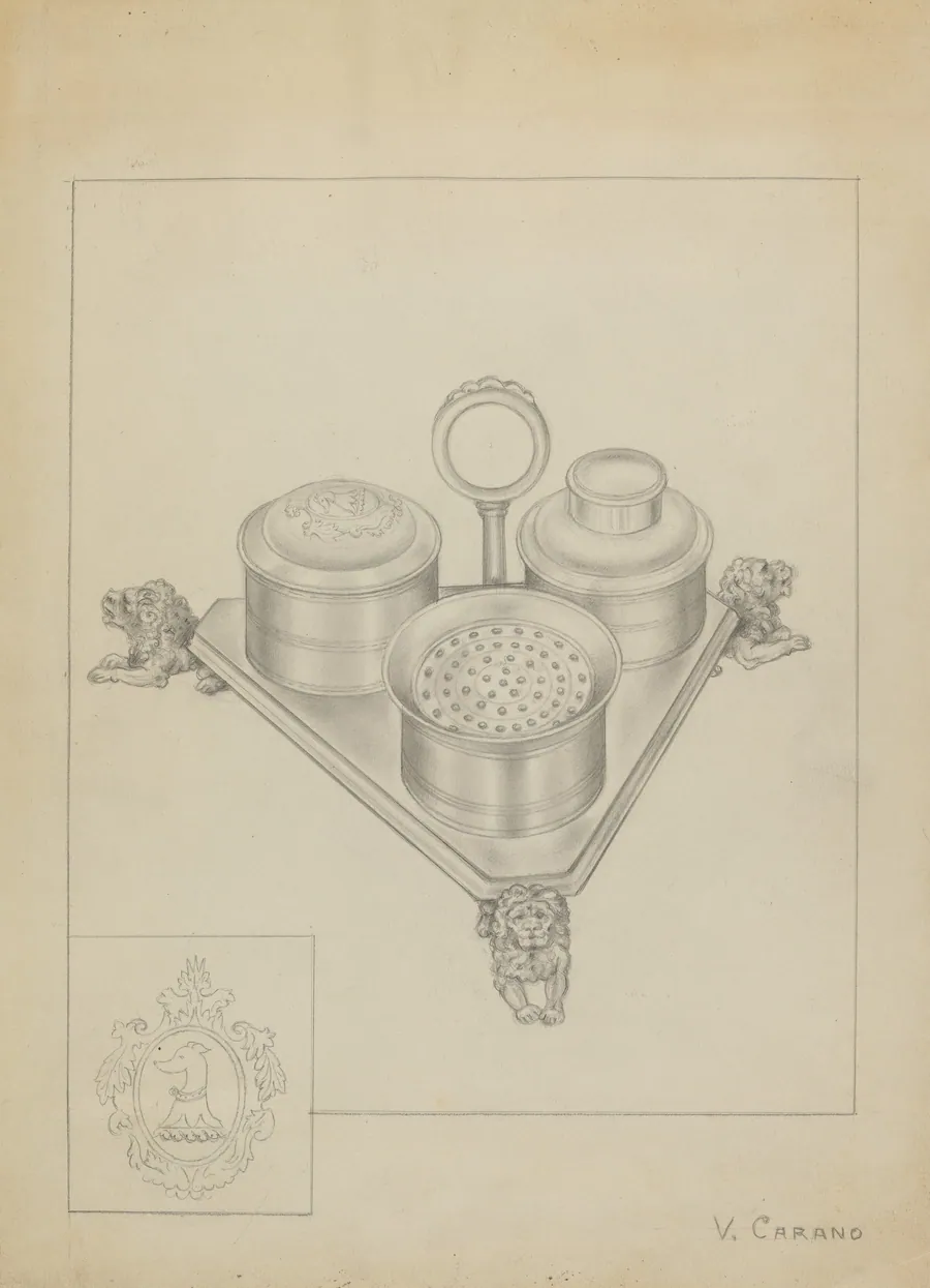 Silver Ink Stand by Vincent Carano