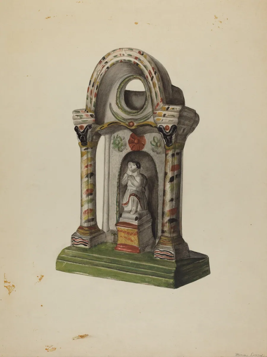 Pa. German Chalkware Shrine by Mina Lowry