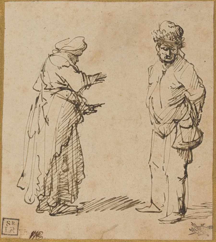 Beggar Man and Woman by Rembrandt van Rijn