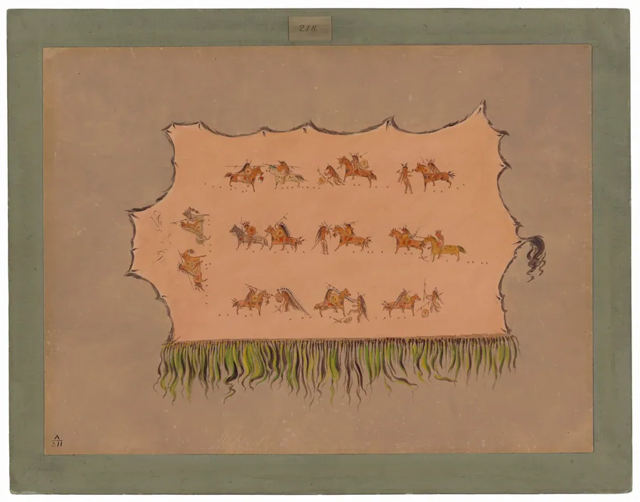 Facsimile of Chief Four Men's Robe - Mandan by George Catlin
