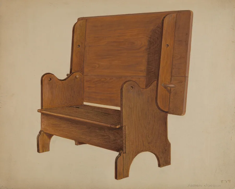 Settle-table by Arthur Johnson