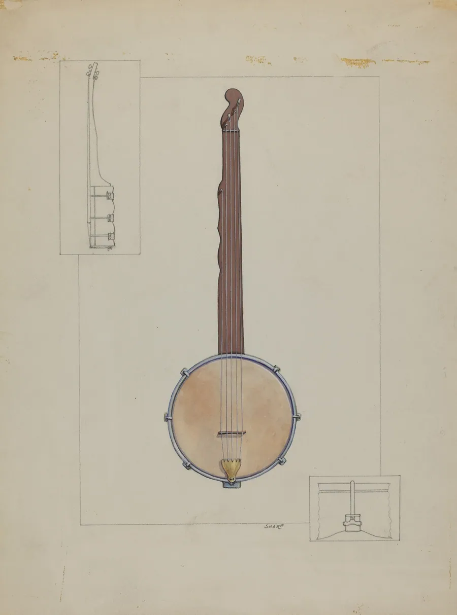 Plantation Banjo by Floyd R. Sharp