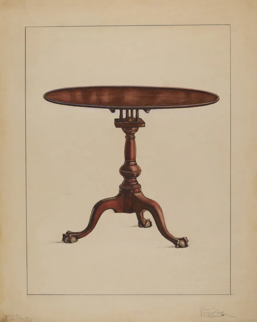 Tilt-top Table by Rolland Livingstone