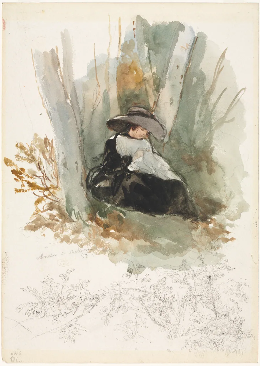 Marie à Bellevue by Louis-Joseph Gallait