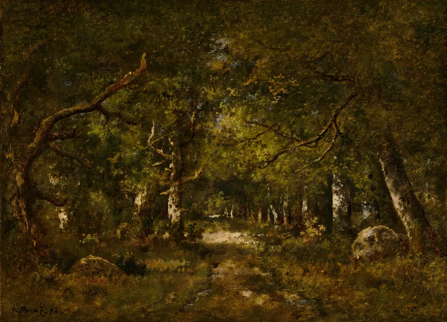 Forest Scene by Narcisse Diaz de la Peña