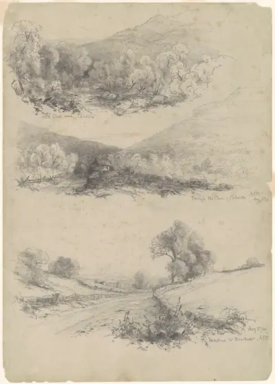 Clove Road, Catskills; Through the Clove—Catskills; and On the Road to Bracketts [recto]