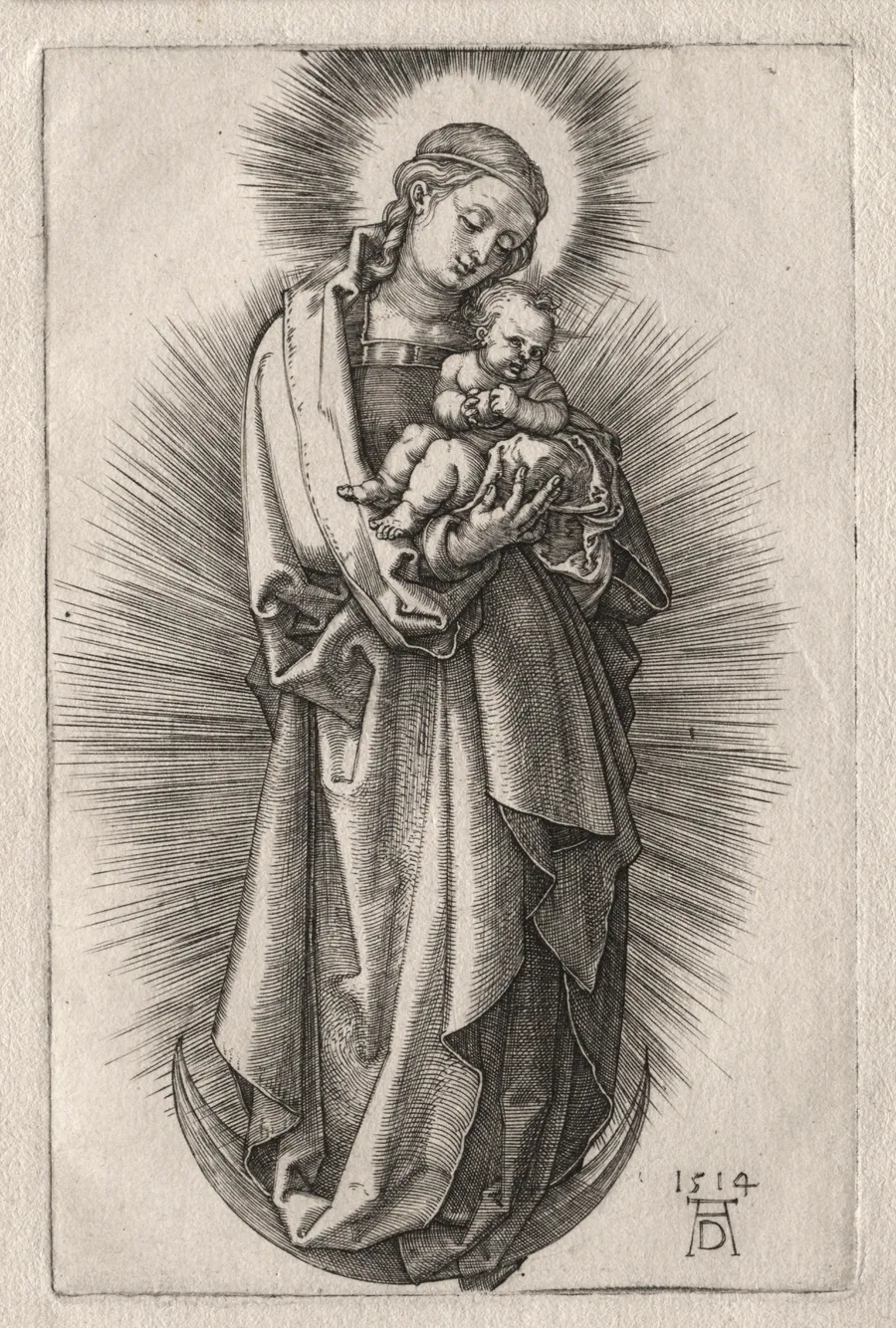 The Virgin with Hairband on a Crescent Moon by Albrecht Dürer