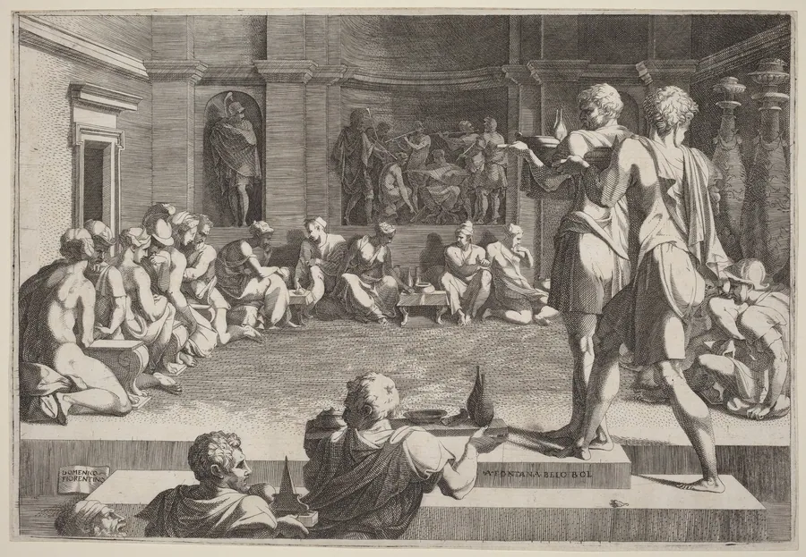 The Banquet of Alexander the Great by Domenico del Barbiere