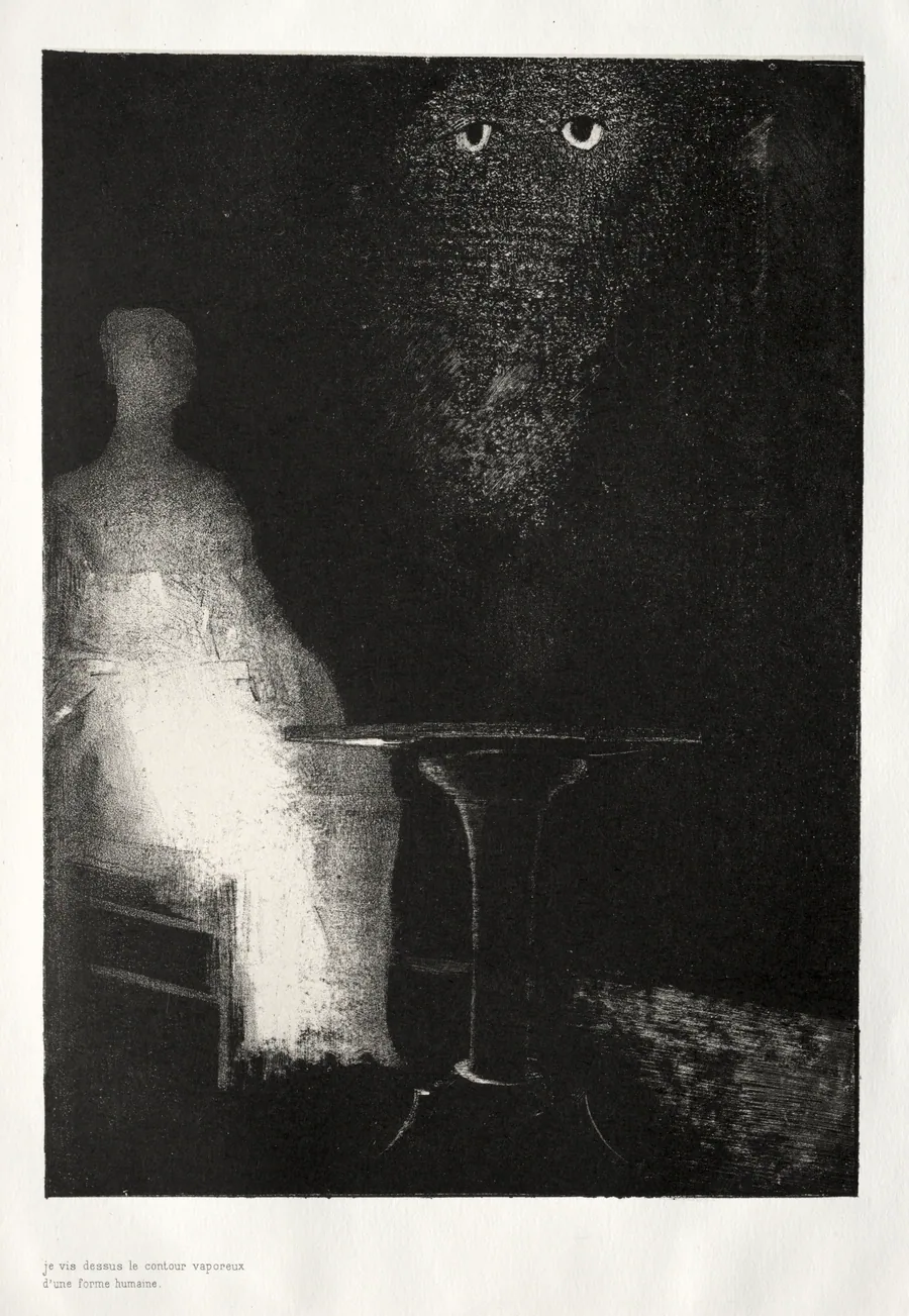 Below, I Saw the Vaporous Contours of a Human Form by Odilon Redon
