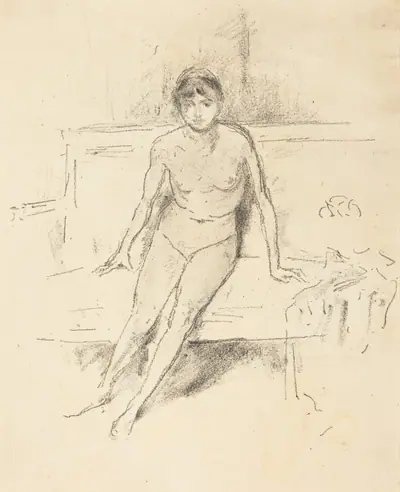 Nude Model on an Empire Sofa