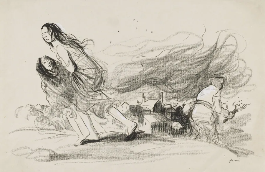 "They Are Burning Everything - They must be about to Retreat" by Jean Louis Forain