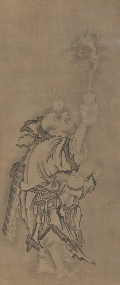 Hotei with Daoist Immortals: Immortal with Gourd and Dragon