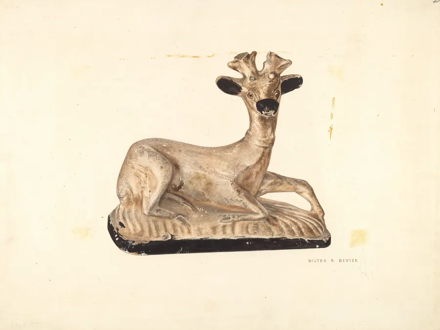 Chalkware Deer by Milton Bevier