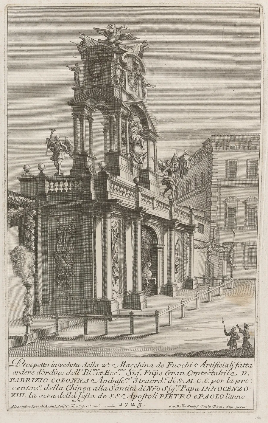 The Seconda Macchina for the Chinea of 1723: The Temple of Victory by Giovanni Battista Sintes