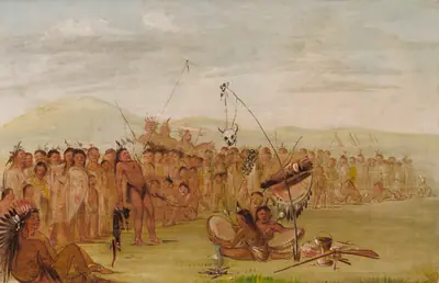 Self-torture in a Sioux Religious Ceremony