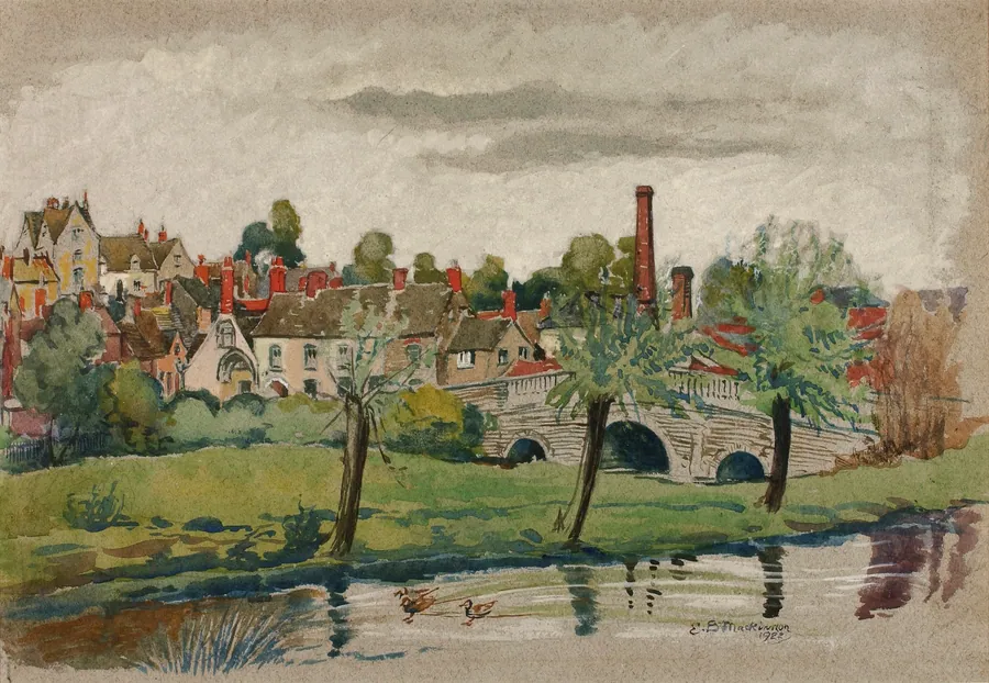 Malmesbury by Esther Blaikie MacKinnon, Scottish, born Aberdeen, Scotland 1884-died Banchory, Scotland 1934