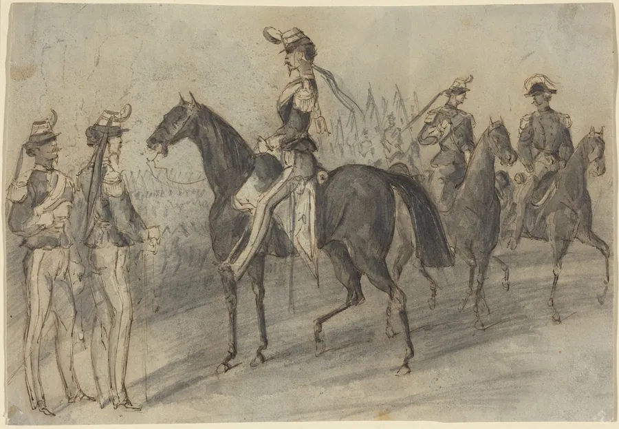 Military Parade by Constantin Guys