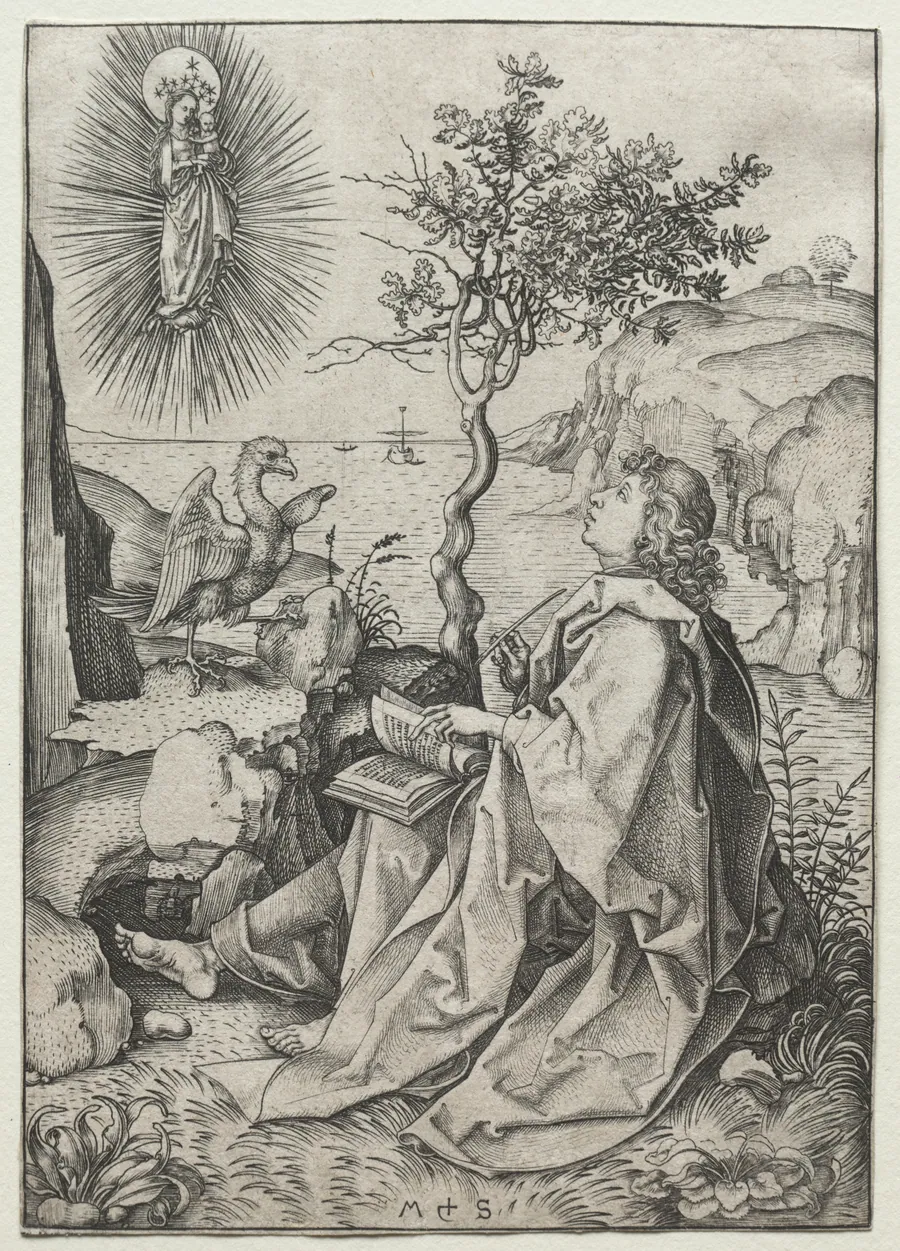 St. John the Evangelist on the Isle of Patmos by Martin Schongauer