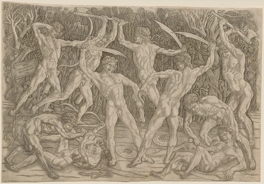 Battle of the Nudes by Antonio del Pollaiuolo