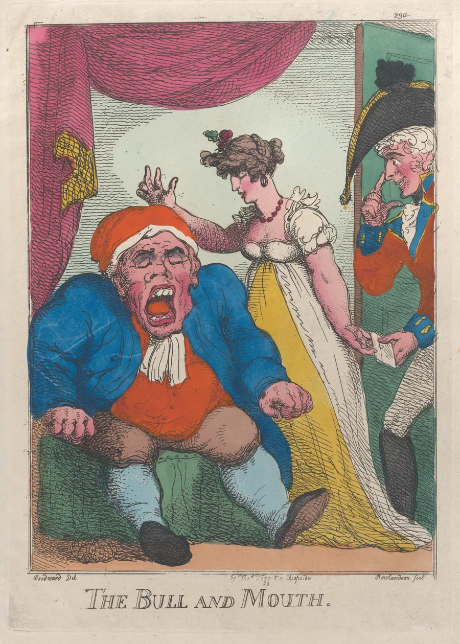 The Bull and Mouth by Thomas Rowlandson