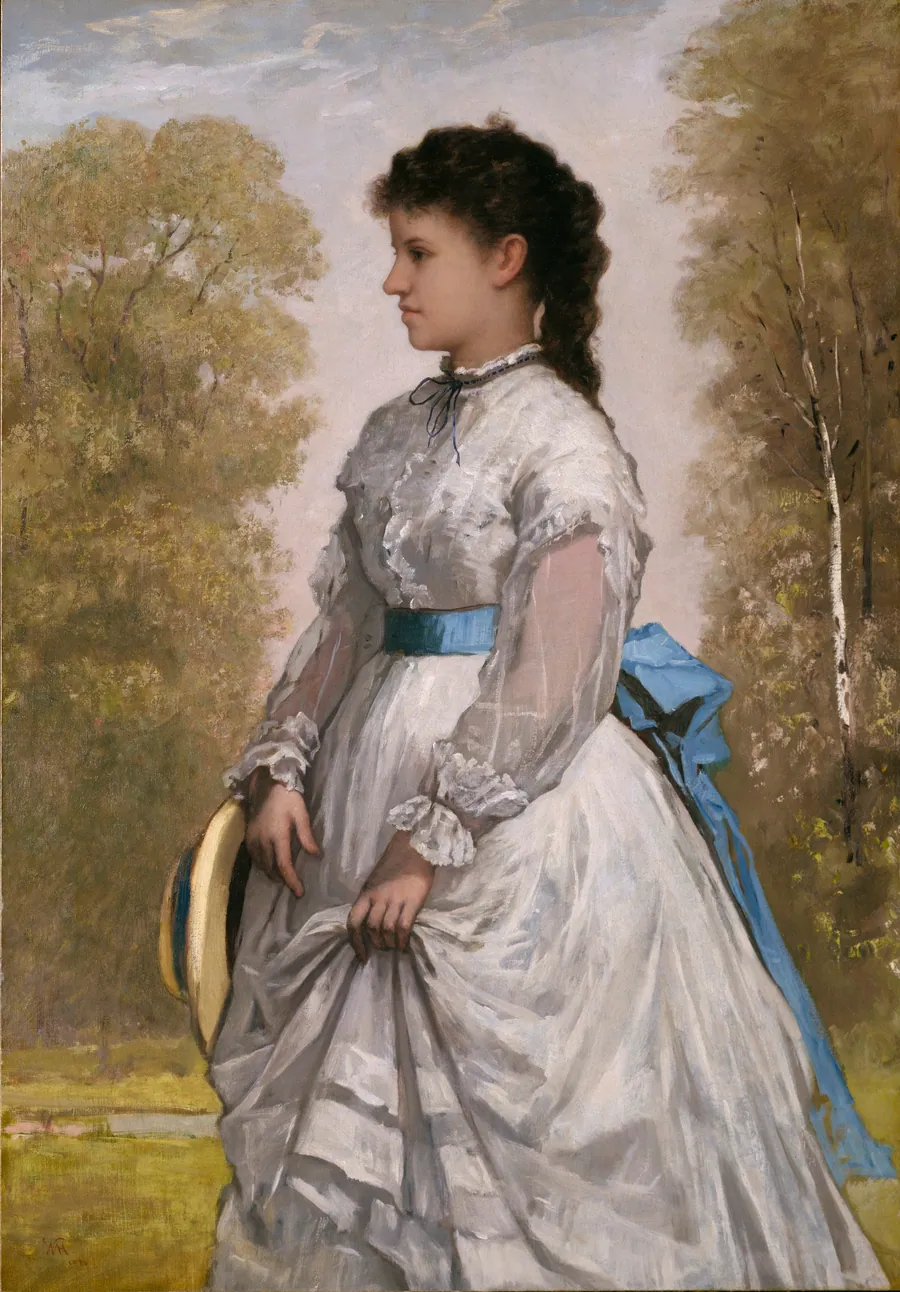 Portrait of Agnes Elizabeth Claflin by William Morris Hunt, born Brattleboro, VT 1824-died Appledore, NH 1879