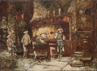 The Kitchen of the Rôtisserie des Deux Paons
