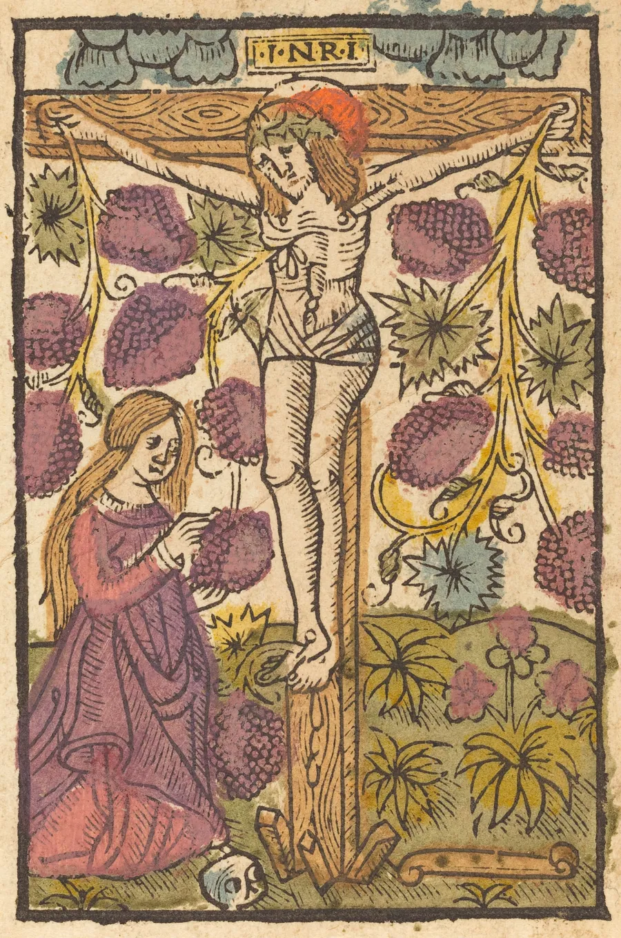 Christ on the Cross with a Grape Vine by Netherlandish 15th Century