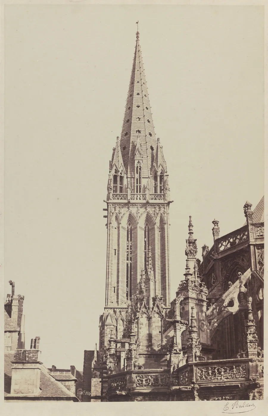 Church of Saint-Pierre, Caen by Édouard-Denis Baldus