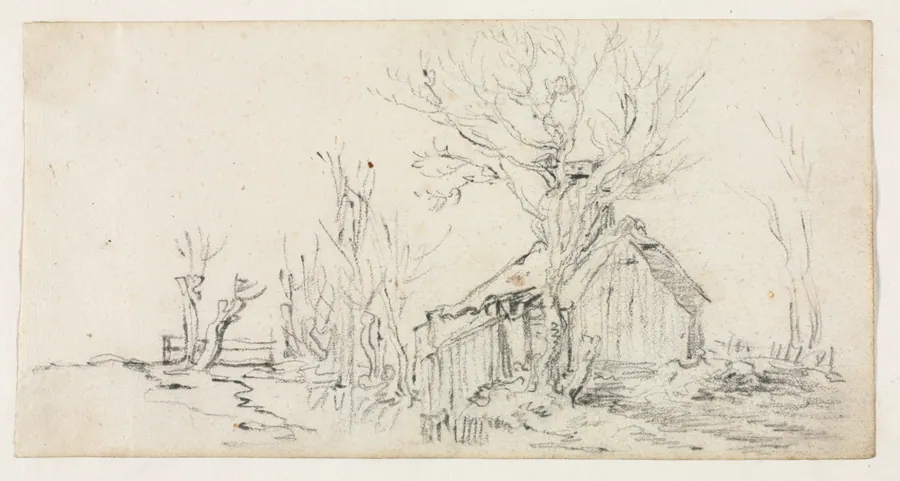 Sketch of Landscape with Cottage by Jan van Goyen