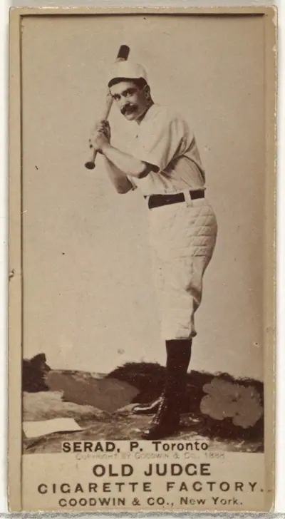 William I. "Billy" Serad, Pitcher, Toronto Canucks, from the Old Judge series (N172) for Old Judge Cigarettes