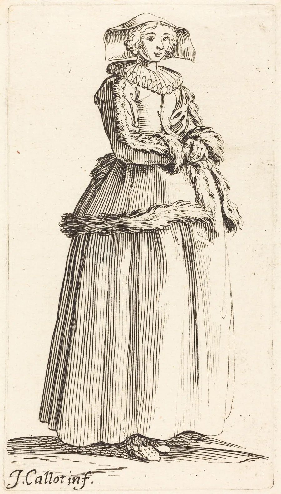 Young Woman with Hands Folded, Facing Right by Israel Henriet