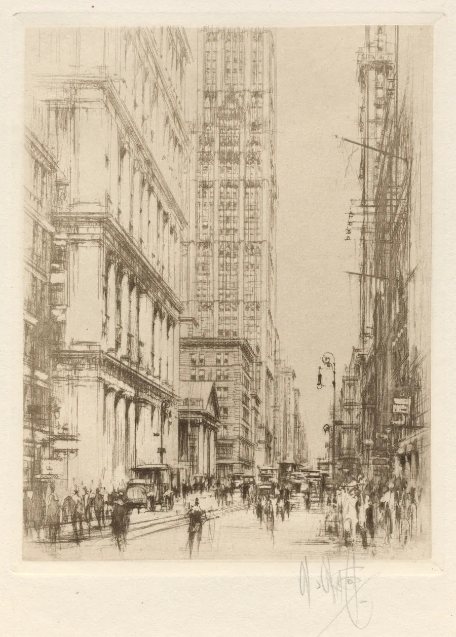Lower Broadway, Down-Town New York by William Walcot