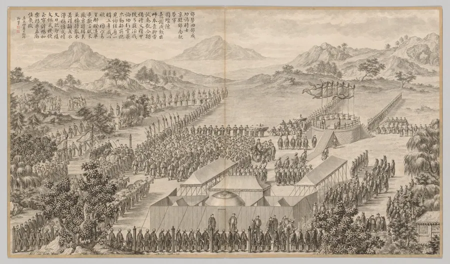 Rewards to Generals and Officers in Quelling the Uigurs: from Battle Scenes of the Quelling of Rebellions in the Western Regions, with Imperial Poems by Jean Damascene Sallusti