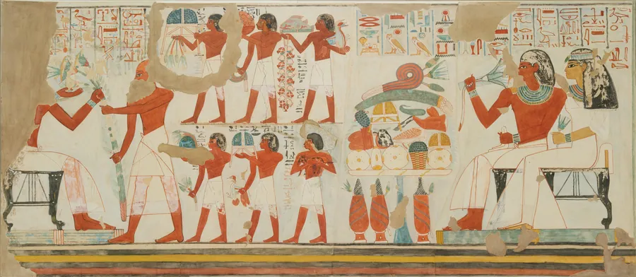 Offerings Made to the Deceased and his Wife, Tomb of Djehutyemheb by Norman de Garis Davies