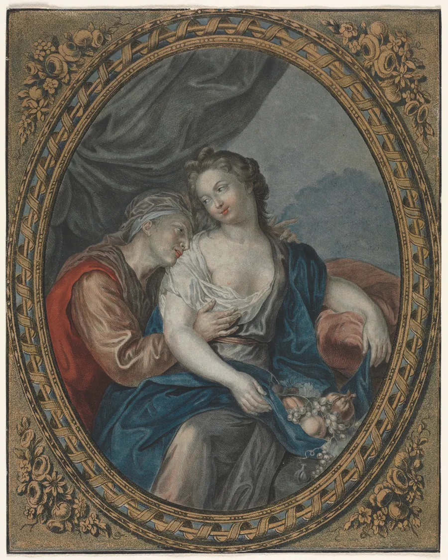 Vertumnus and Pomona by Jean François Janinet