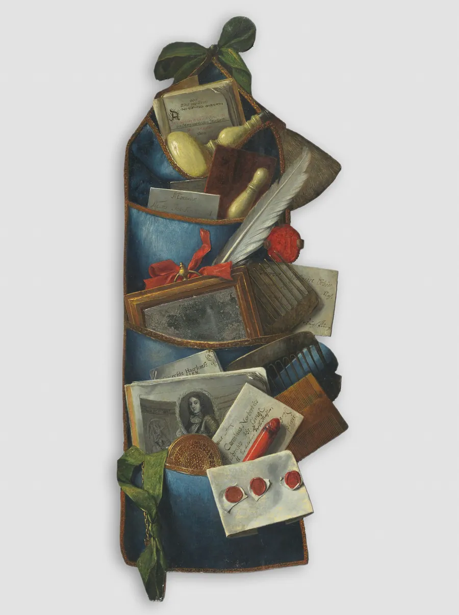 A Hanging Wall Pouch by Cornelis Norbertus Gijsbrechts
