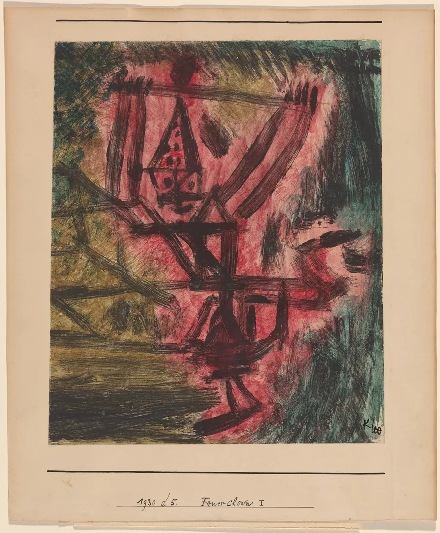Feuer Clown I (Fire Clown) by Paul Klee