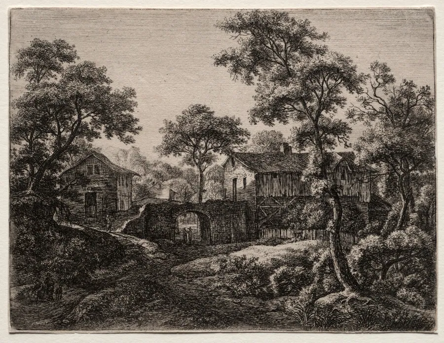 Twelve landscapes (H.95-106): The Gateway by Anthonie Waterloo