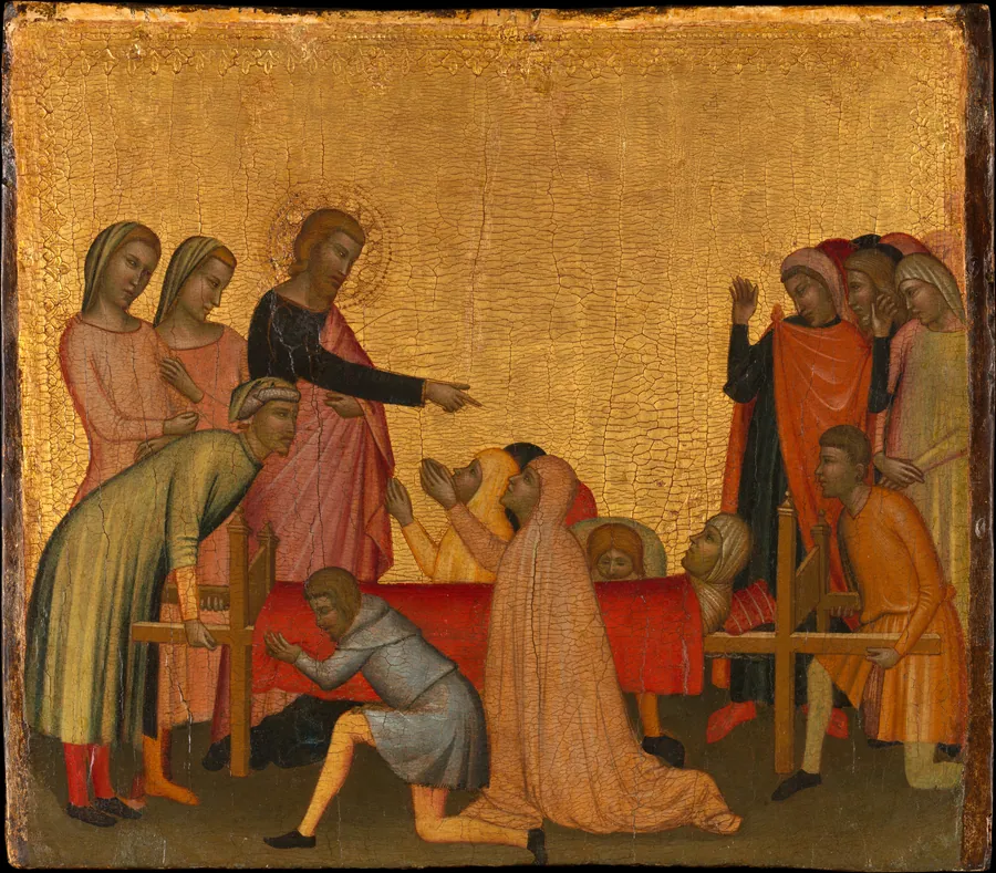 Saint John the Evangelist Raises Satheus to Life by Francescuccio Ghissi (Francesco di Cecco Ghissi)