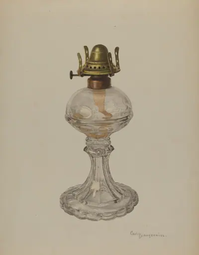 Glass Oil Lamp