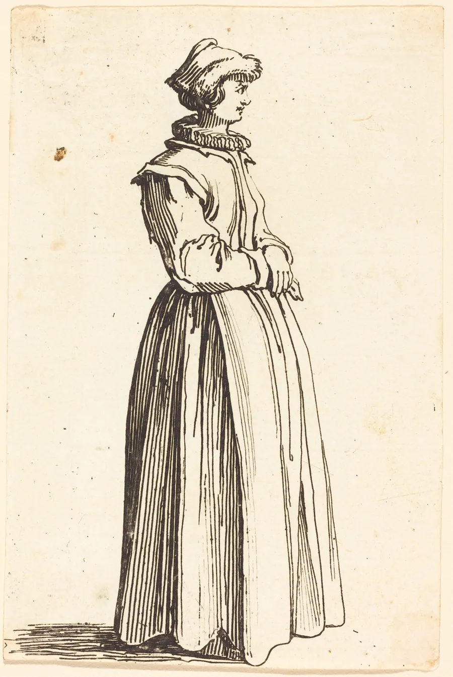 Young Woman, in Profile, Facing Right by Israel Henriet