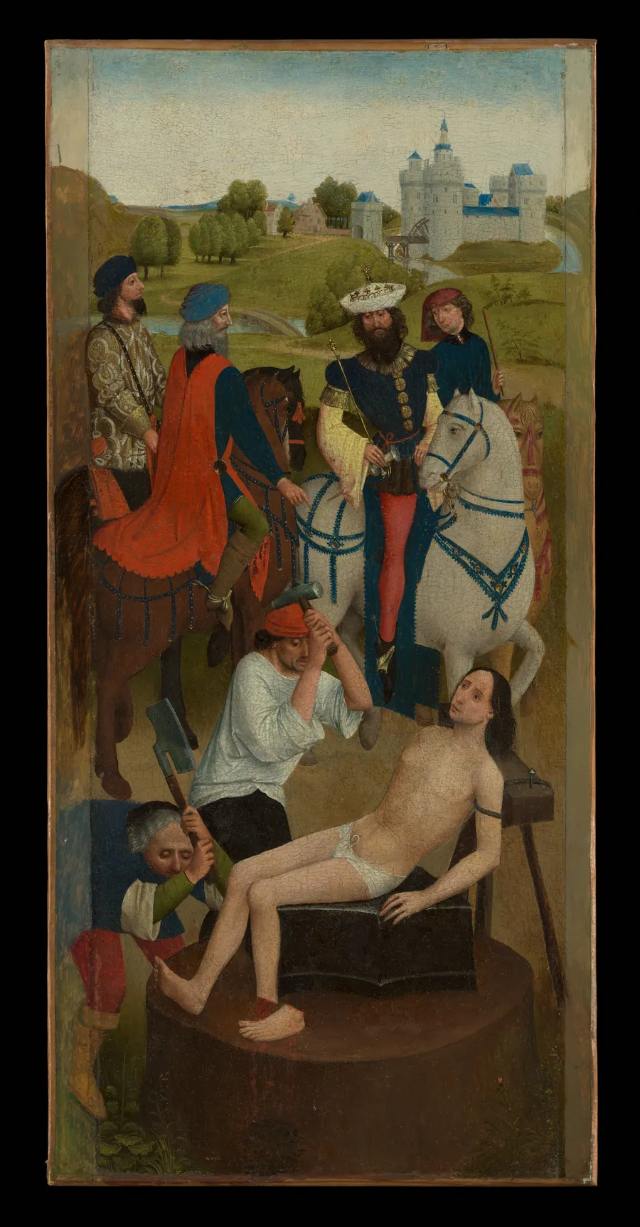 The Martyrdom of Saint Adrian; The Martyrdom of Two Saints, Possibly Ache and Acheul by Northern French Painter