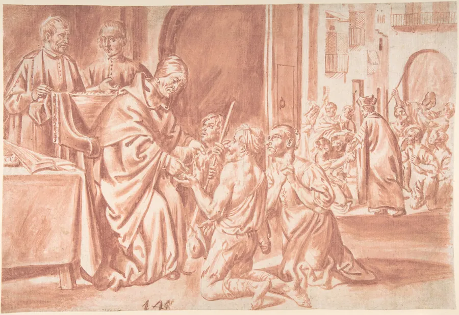 Thomas of Villanova, Archbishop of Valencia Distributing Alms to the Poor by Pedro Orrente