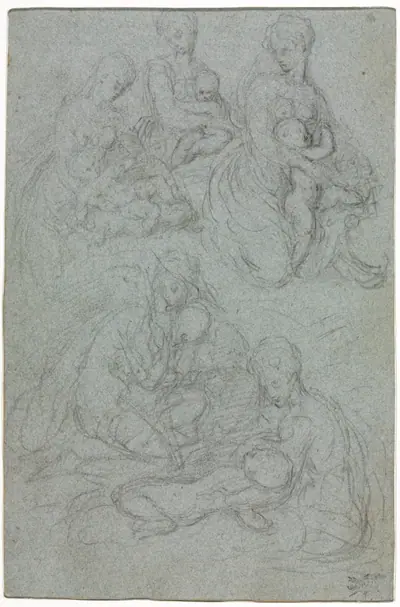 Sketches of Virgin and Child