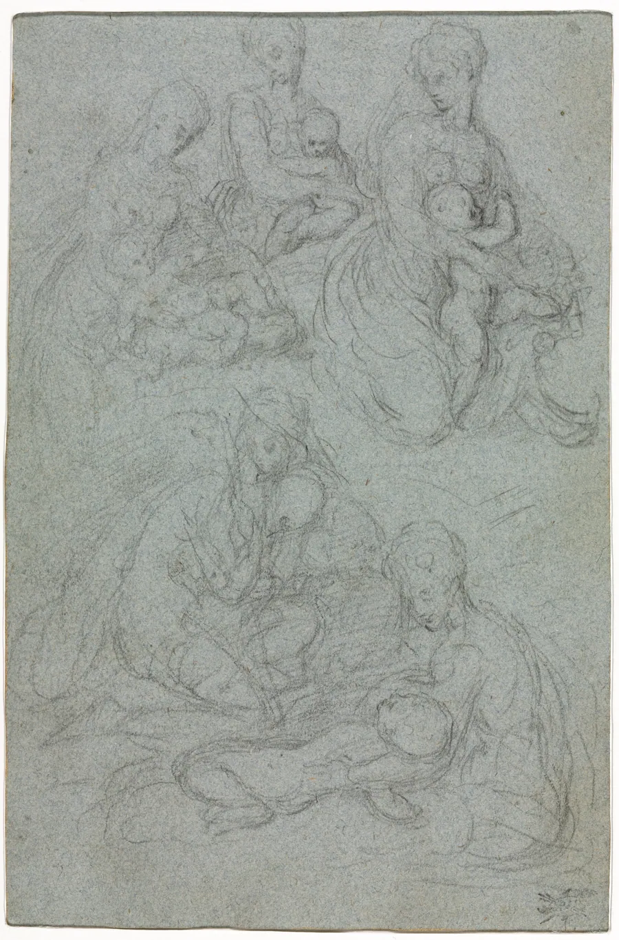 Sketches of Virgin and Child by Giulio Campi
